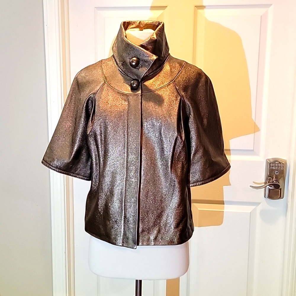 SHERI BODELL LAMB LEATHER JACKET Size Medium